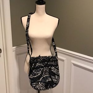Vera Bradley Black and White Paisley Crossbody Bag